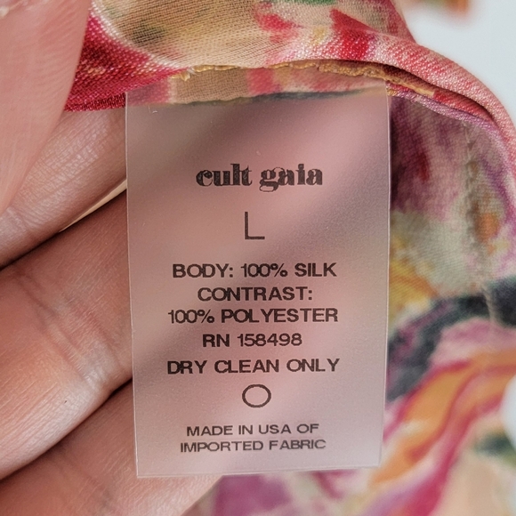 NWT Cult Gaia Whitney Silk Gown Large - Picture 9 of 12